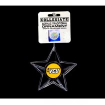 Virginia VCU Ornaments - Acrylic Star Style - 6 For $18.00