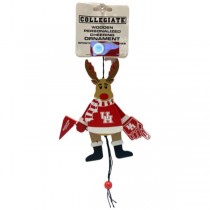 Houston Cougars Ornaments - Cheer Reindeer Moving Ornaments - 6 For $24.00