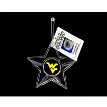 West Virginia Mountaineers Ornaments - Acrylic Star Style - 6 For $18.00