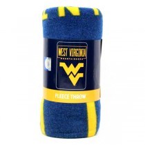 West Virginia Mountaineers Blankets - 48"x60" Fleece Blue Box Style Blankets - 2 For $18.00